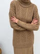 Свитер вязаный оверсайз женский ARTKNIT Оливия One Size Карамель (4823093453302) - изображение 4