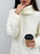 Свитер вязаный оверсайз женский ARTKNIT Оливия One Size Молочный (4823093453289) - изображение 4