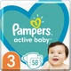 Подгузники Pampers Active Baby Размер 3 (Midi) 6-10 кг 58 шт (8001090949707) - изображение 1