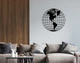 Декоративне панно на стіну з дерева Upwood Decor Західна півкуля Western hemisphere 40 х 40 см black - зображення 1