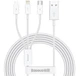Кабель USB шнур 3в1 Baseus Superior Series Fast Charging Data Cable USB to Type-C+micro USB+Lightning 3.5A, 1.5м - зображення 2