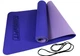Коврик для йоги и фитнеса EasyFit TPE+TC 6 мм двухслойный сиреневый-св.сиреневый - изображение 1