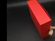 Коробка подарочная с ленточкой сборная из мелованного картона с откидной крышкой 16.5х16.5х5 см Красная (OA-31) - изображение 3