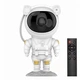 Лазерний нічник-проектор дитячий зоряного неба Astronaut, LED 5W, 120х113х228mm, 11 режимів, пульт, Білий - зображення 1