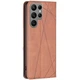 Чохол-книжка з кишеньками UniCase Geometric Pattern для Samsung Galaxy S24 Ultra - Brown - зображення 3