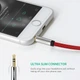 AUX аудио кабель Ugreen плоский с уловым алюминиевым коннектором 3.5 mm красный 2 м (YM854) - изображение 6