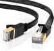 Патч корд Ugreen мережний кабель 10 Гбіт\с Ethernet RJ45 Cat 7 плоский 20М Black (YM917) - зображення 1