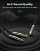 Сплиттер Ugreen переходник-разветвитель 3.5mm 2 AM to 3.5mm AF с нейлоновой оплеткой 22СМ Metal Black (YM826) - изображение 4