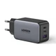 Зарядное устройство Ugreen GaN 65 Вт высокоскоростной с 3 портами 2хUSB-C 1хUSB-A Dark Grey (YM973) - изображение 1