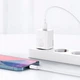 Сетевое зарядное устройство Baseus Super Si Quick Charger 1C 20W Cable Type-C to iPhone White (YM905) - изображение 4