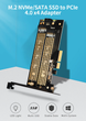 Перехідник Адаптер PCI-E на Dual M.2 SSD JEYI SK6 (NVME (m Key) and SATA (b Key) SSD) - зображення 3
