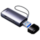 Картридер Baseus Lite Series USB-A 3.0 to SD/microSD Gray - зображення 1