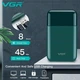 Электробритва VGR V-390 GREEN mini шейвер для сухого та влажного бритья, Waterproof, выдвижной триммер - изображение 2