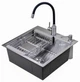 Мойка из нержавеющей стали AQUAMILL 5050 + смеситель гибкий + дозатор + решетка - изображение 8