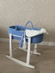 Люлька с подставкой ручной работы голубая LK4525blu - изображение 3