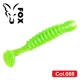Силиконовый виброхвост для микроджига Fox 4см Maggot #088 (bright green) (съедобный, 10шт) - изображение 1