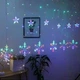 Гірлянда штора сніжинка зірка LED 2.5м*1/0,6 м Різнокольорова - зображення 4