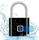 Навісний Замок зі сканером відбитка пальця для шафки валізи Kerui Smart Lock K11 Black - зображення 4