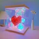Мишка Love Bear голографический 3D с LED подсветкой с красным сердцем 30 см - изображение 4