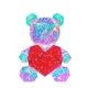 Мишка Love Bear голографический 3D с LED подсветкой с красным сердцем 30 см - изображение 8