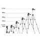Штатив для телефону та фотоапарата Tripod 3110 PRO портативний трипод 0,35-1.02м висота. Колір: срібний - зображення 2