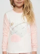 Детская теплая пижама для девочки Flamingo 329-055 122 см Персиковая/Молочная (4829960192633) - изображение 6