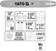 Шина для пилы YATO l= 14"/36 см (60 звеньев), 0.325" (8.25 мм), Т0.058" (1.5 мм), для цепей YT-84940, YT-84963 (YT-849311) - изображение 2