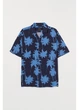 Рубашка H&M L Черный 0656677_пальми_02 - изображение 1