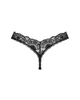 Мереживні стрінги Obsessive Donna Dream thong XL/2XL Black, низька посадка - изображение 4