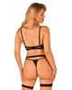 Комплект Obsessive Selinne 3-pcs M/L Чорний (SO8668) - изображение 2