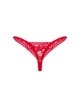 Мереживні стрінги Obsessive Lacelove thong XL/2XL Red, низька посадка - изображение 4