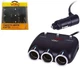 Разветвитель прикуривателя VOIN 3 выхода + 2USB 2400 mA 12/24V SC-3003 провод+вольтметр (SC-3003) - изображение 1