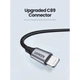 Дата кабель USB 2.0 AM to Lightning 2.0m US199 2.4A Black Ugreen (60158) - изображение 4