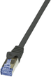 Патч-корд LogiLink PrimeLine Cat 6a RJ45 S/FTP 0.25 м Black (4052792020267) - зображення 1