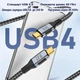 Кабель Lem Berger, USB-С 4.0 для швидкої зарядки до 240W, для передачі даних до 40Gbps, підтримка 8K, довжина 1,2 м, 3309809 - зображення 3