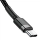 Кабель зарядний Baseus Cafule PD2.0 60 W flash charging USB Type-C 3 A 1 m Black (YM0239) - зображення 3
