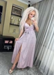 Fashions • Вечернее люрексовое платье Grace Fashions S пудра (7123-ди) - изображение 6