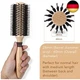 BESTOOL Round Brush Boar Bristles with Nylon Pins Професійна щітка для укладання волосся - зображення 6