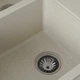 Гранітна мийка для кухні Platinum 7850 HARMONY матова прямокутна, 2 чаши, біла в крапку - зображення 4