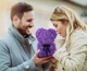 Мишка из 3D Роз 25 см. Фиолетовый - изображение 5