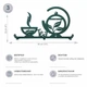 Вешалка Настенная 40см х 22см Glozis Tea H-028 - изображение 6