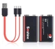Аккумулятор Li-Pol Крона 9V (6F22) Soshine 9V 1000mAh USB Type-C - изображение 6