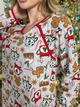 Домашнее теплое женское платье рубашка COSY с начесом Рождество S серая KMWS20 - изображение 2