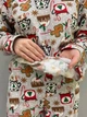 Домашня тепла жіноча піжама COSY з начісом Різдво штани+світшот XL сіра KMW10 - зображення 5