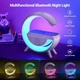 Настольная смарт лампа ночник RGB G-Smart Light Sound Machine AS-K10 с беспроводной зарядкой 15W и Bluetooth колонкой Черный - изображение 5