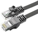 Патч-корд ESSAGER TopSpeed Cable Ethernet Cat6 RJ45 Splitter Network Flat Cable 15 м Black (EXCWXB-JSE01) - изображение 1