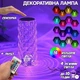 Настольная лампа аккумуляторная ночник Кристалл Роза Проекционный сенсорный светильник 16 цветов 19 см Rose Diamond с пультом GS-4871 - изображение 1