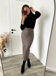 Юбка кожаная на флисе 42-44 XS-S Мокко - изображение 1