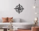 Декоративное панно на стену из дерева Upwood Decor Компас вектор Compass Vector 50 х 50 см black - изображение 1