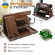 Большой настольный органайзер для телефона ноутбука Teslyar подставка для очков часов канцелярии из дерева Коричневый (PPH001) - изображение 5